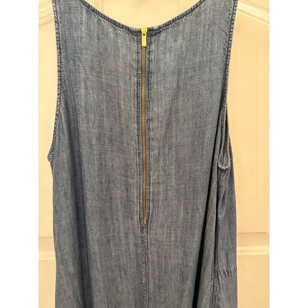 Nanette Lepore Denim Chambray Hi Low Maxi Dress Women's Size 6 Asymmetrical Hem - Picture 7 of 10